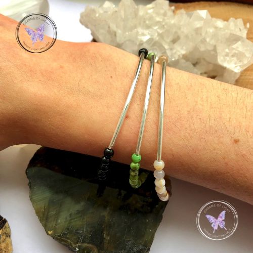 Chrysoprase Beaded Tube Bracelet